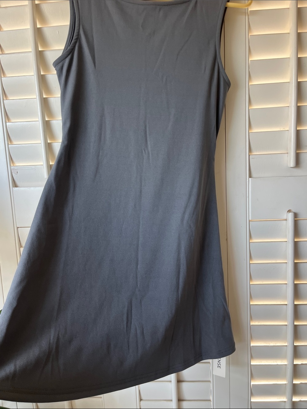Jersey Sleeveless Snug-Fit Short Dress Without Belt - Picture 6 of 7